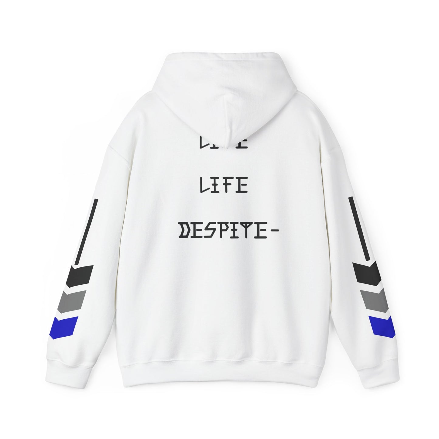 LIVE LIFE DESPITE- JK DRIVE HOODIE (WHITE)